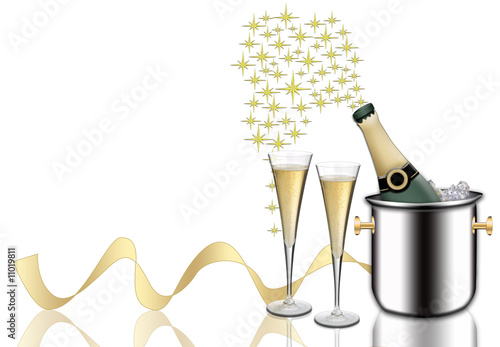 Celebration with champagne