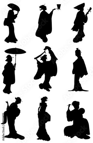 Geisha silhouettes