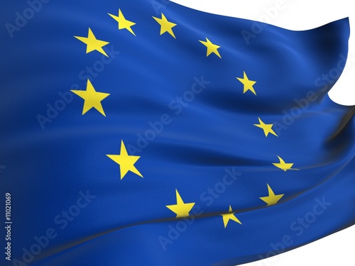 EU flag close-up