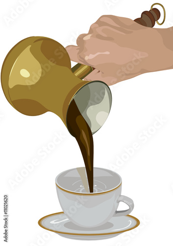 The turk for cooking coffee