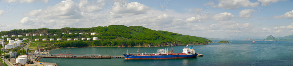 Panorama of the oil terminal.
