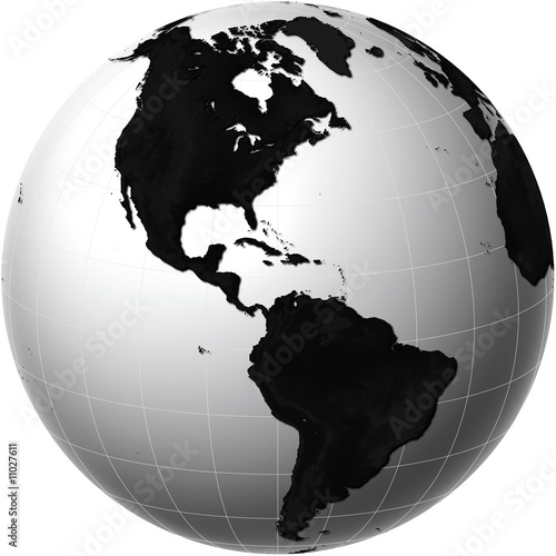 Globe showing the Americas photo