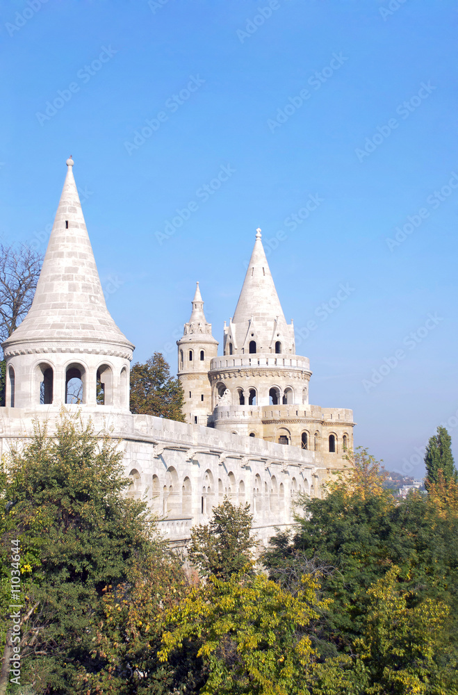 Kind on the Fishing bastion in Budapest Kind on the Fishing bastion in Budapest