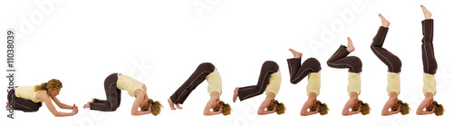 Obraz na plátně headstand sequence