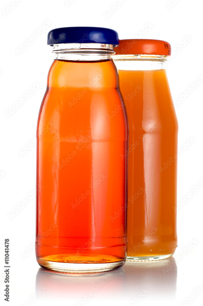 Two bottles of juice Two bottles of juice