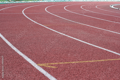 Racetrack in stadium