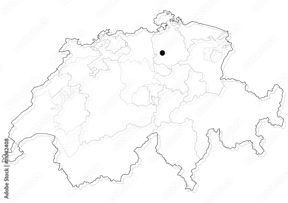 Obraz premium Schweiz - Umriss