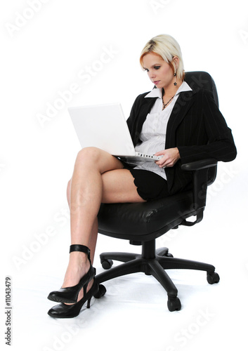 Businesswoman with laptop