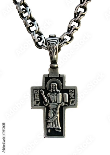 Silver cross of the god