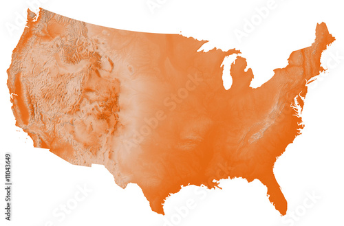 USA Map with Terrain