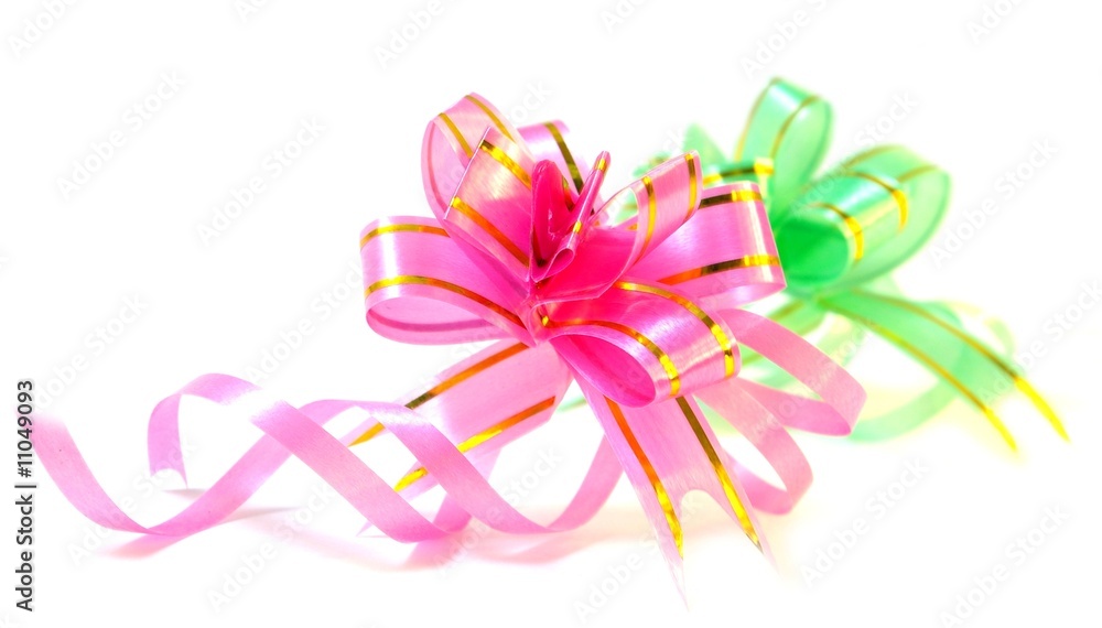 Two small bows for embellishment of the gift.