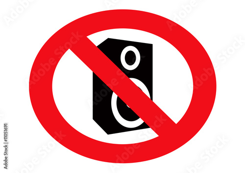 Tablou pe pânză no music allowed