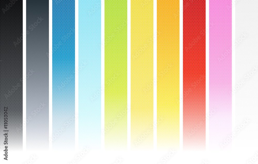 Vertical seamless fading hexagonal background elements