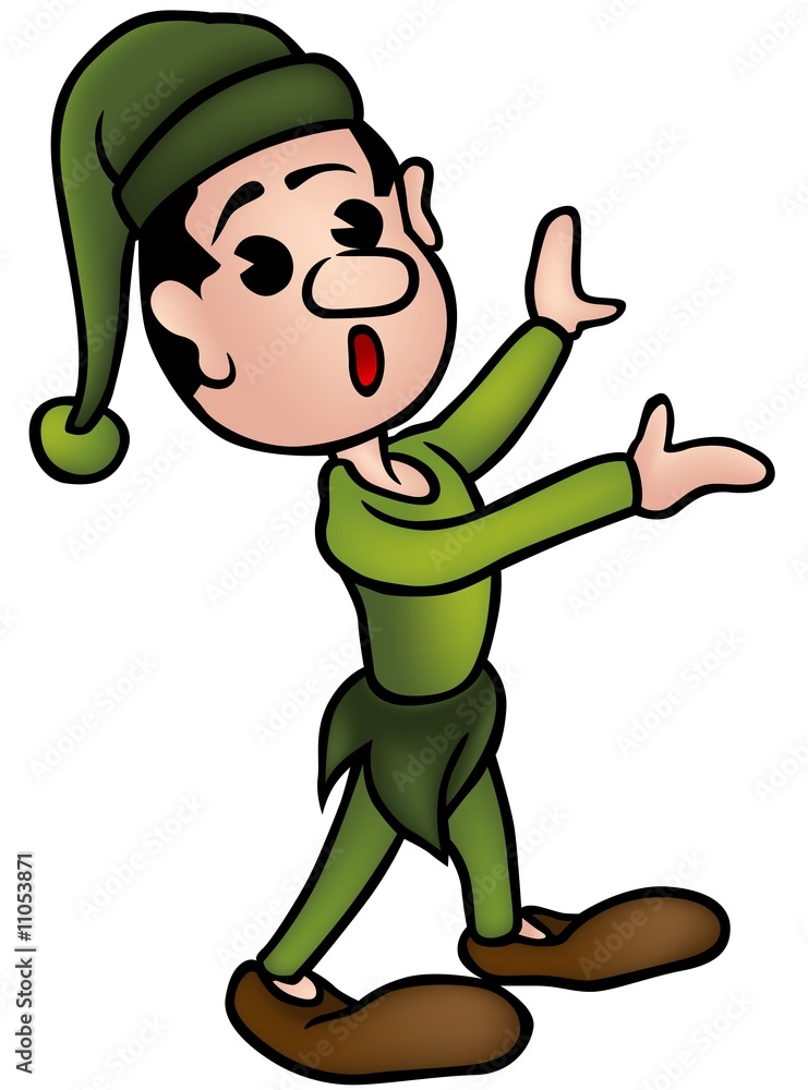 Little Elf 2 - colored cartoon illustration Little Elf 2 - colored cartoon illustration