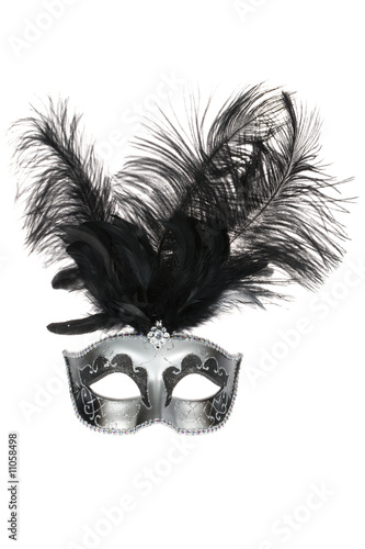 Black Silver Venetian Carnival Mask