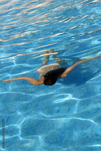 woman underwater