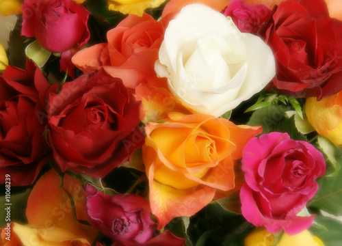 bouquet de roses romantique