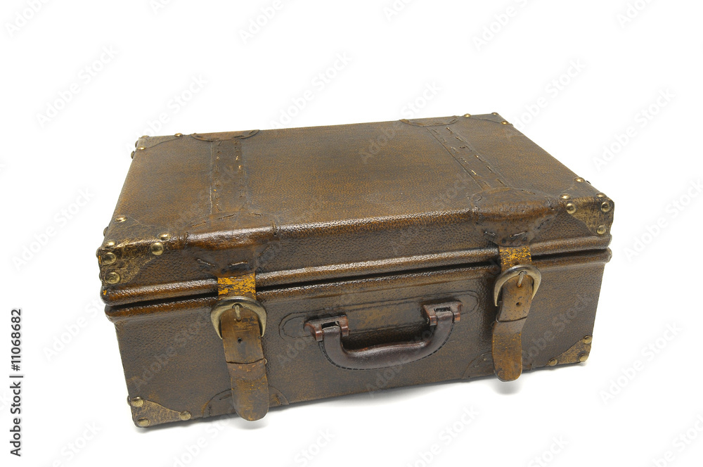 Old case isolated against a white background Old case isolated against a white background