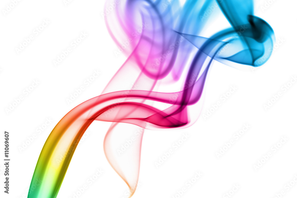 Naklejka premium abstract rainbow smoke background