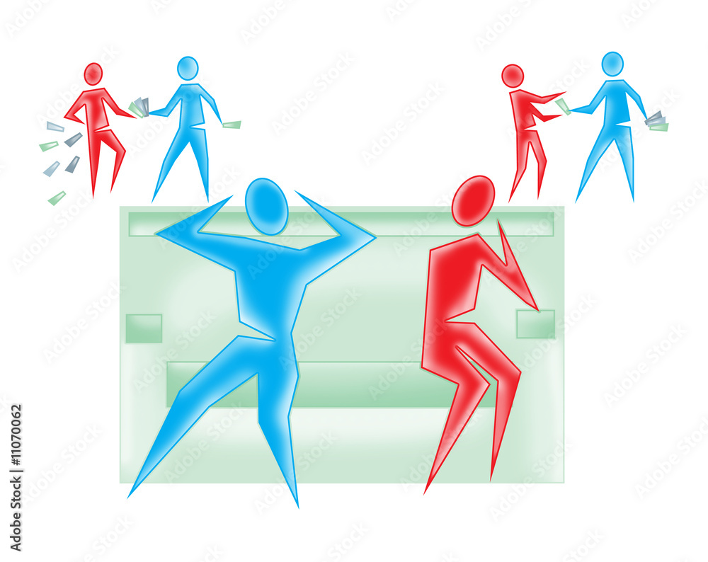 Φωτογραφία Vision of wife and husband of conflicts from a money in a family