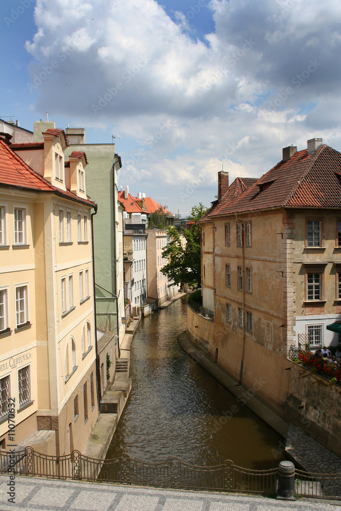 Fototapeta premium Small Venice in Prague, river Chertovka