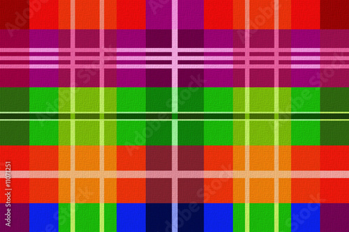 Tableau sur toile tissu madras multicolore (texturisé)