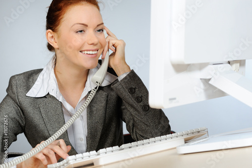 Beautiful redhead businesswoman