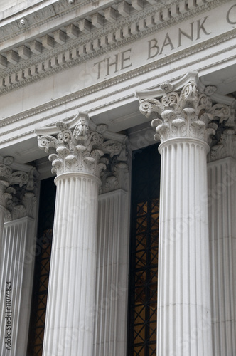 Ionic columns of a bank building