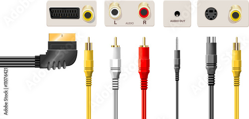 Input jacks with cables
