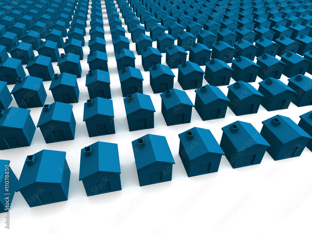 Fototapeta premium Blue houses