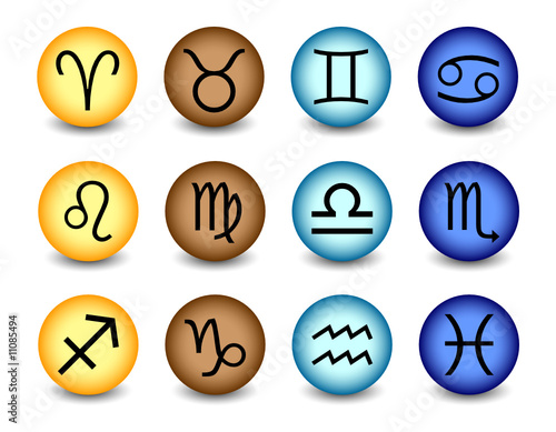 boutons de signes du zodiaque