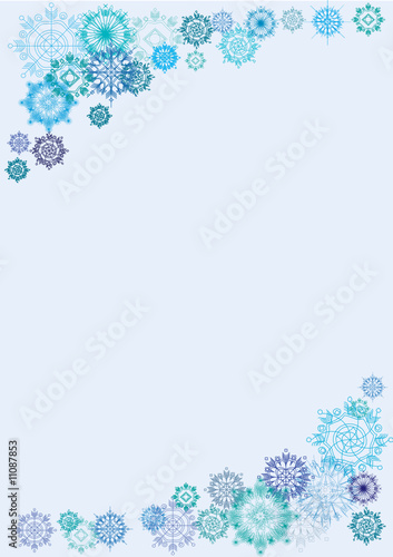 Fototapeta Naklejka Na Ścianę i Meble -  Card with a snowflakes