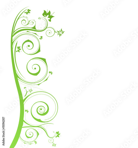 Beautiful floral abstract border design