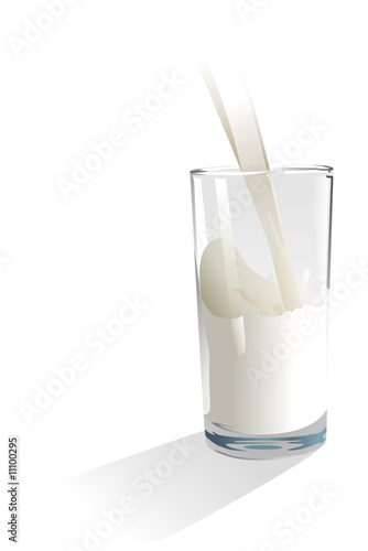 latte nel bicchiere