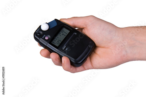 flashmeter in hand