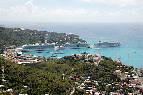 Cruise Ships in St. Thomas, Caribbean