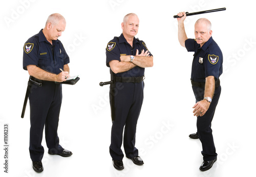 Police Officer Three Views