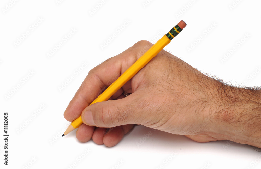 hand with pencil hand with pencil
