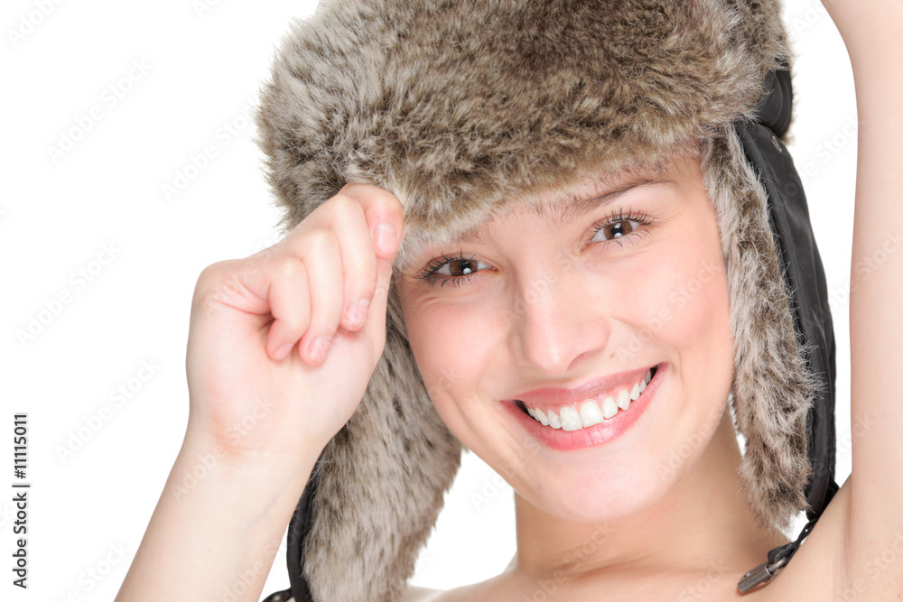 Close up of a beautiful young woman smiling Close up of a beautiful young woman smiling