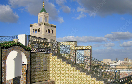 vue sur la mosquée de tunis