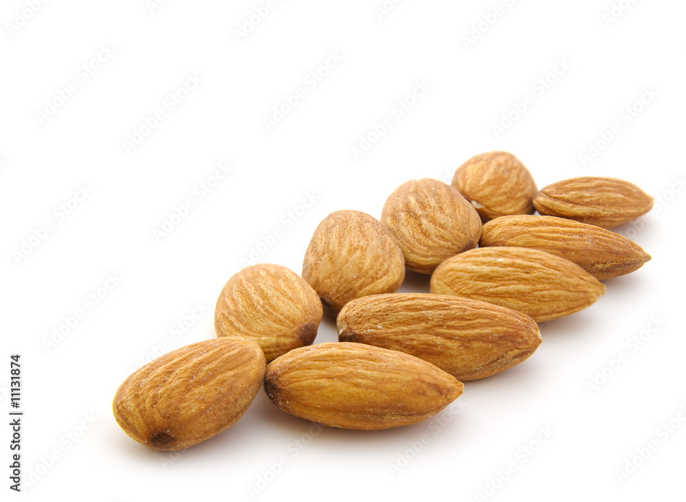 Almonds isolated on white Almonds isolated on white