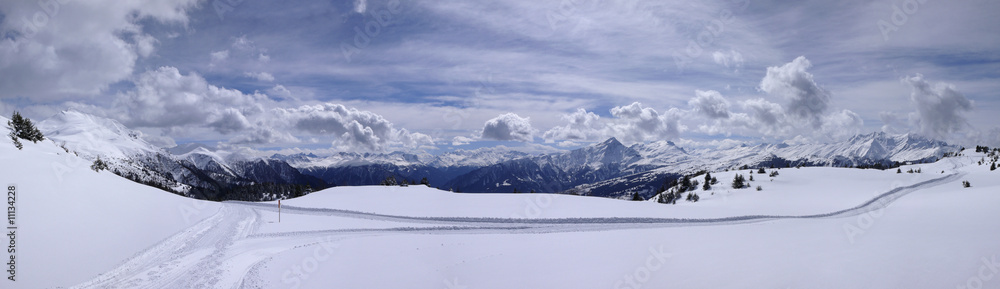 Naklejka premium winter alps panorama
