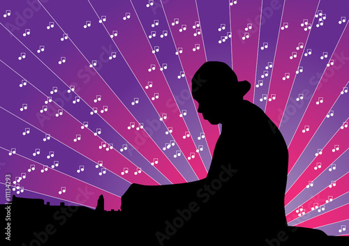 DJ making music