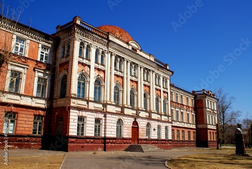 Old building of school in Russia