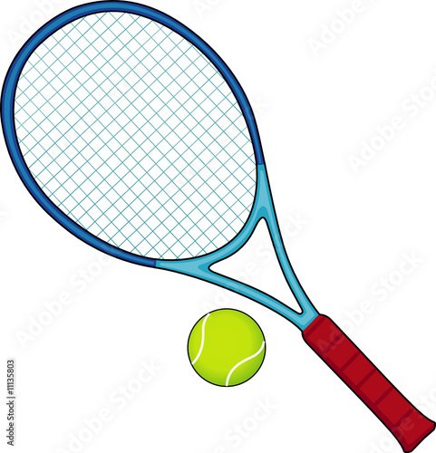 TENNIS RACKET AND BALL