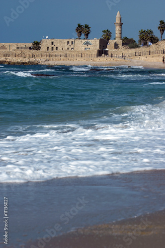 anicient mosque in Caesarea photo