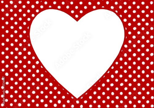 COEUR POIS ROUGE BLANC