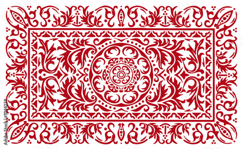 Ornement florale rouge pour fond - motif de fond