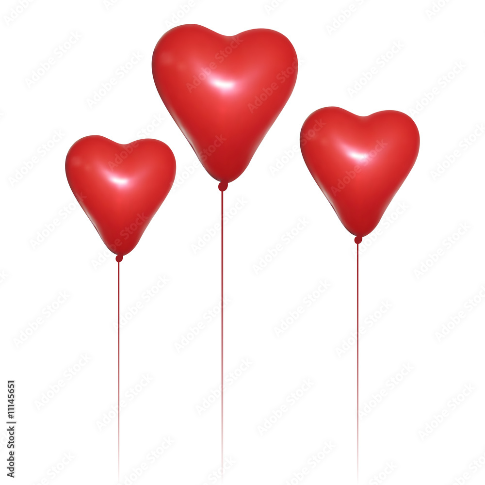 Red Heart Shape Balloons