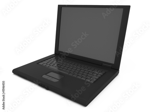 Wallpaper Mural Side view of an isolated black notebook on white background Torontodigital.ca